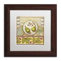 Zaštitni znak likovna umjetnost 'Menemsha Pears' platno umjetnost Rachel Paxton, bijela mat, drveni okvir