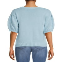 Ženski pulover s kratkim rukavima od kabelskog džempera