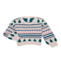 Božićni džemper za djevojčice, veličine 4 I Plus