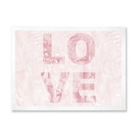 DesignArt 'Pink Pastel Love Abstract' Shabby Chic Framed Art Print