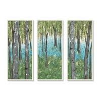 Stupell Insrijeri Rtic Siva stabla breza Sažetak Šumasta scena, 17, dizajn Jade Reynolds