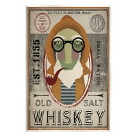 Stupell Industries Vintage Whiskey Logo Sign Grafička umjetnost Umjetnost Umjetnička umjetnost Umjetnička umjetnost,