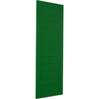 Ekena Millwork 12 W 70 H TRUE FIT PVC Horizontalni sloj uokviren modernim stilom Fiksni nosač, Viridian Green