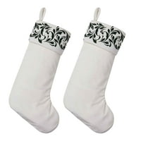 Moja Texas House Natalie Green Flacked Belvet božićne čarape, 20 10