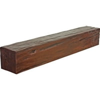 Ekena Millwork 8 H 8 D 72 W Riverwood Fau Wood Kamin Mantel, Premium Mahagoni