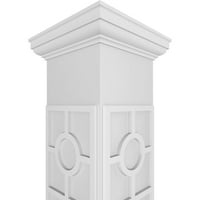 Stolarija od 8 do 9 do 9, klasični kvadratni, ne sužavajući se prema gore, rezbareni stupac s toskanskim kapitelom