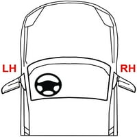 Ogledalo je kompatibilno s Nope-Nope 2002-Nope-lijeva strana vozača sa slijepom točkom, Kutno staklo može se obojiti