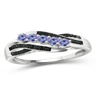 Jewelersclub Tanzanite prsten za rođenje nakita - 0. karat tanzanit 0. nakit od srebrnog prstena od sterlinga s