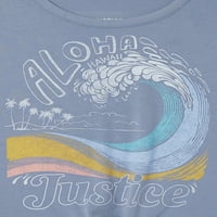 Justice Girls Retro Surf Promjena boje majice, veličine 5- & Plus