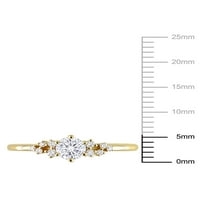 Carat T.W. Dijamantni zaručnički prsten od 10kt žutog zlata