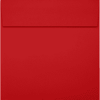 Papir kvadrat pozivnice Peel & Press omotnice, 1 2, Ruby Red, Pack