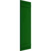 Ekena Millwork 1 8 W 65 H TRUE FIT PVC Tri ploča pridružena je kapci od ploče-n-batten, Viridian Green