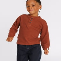 Easy-Peasy mališani majica s dugim rukavima Henley majica, veličine mjeseci-5t