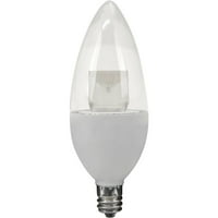 Velika vrijednost LED žarulja, 3W B ukrasna svjetiljka e Candelabra baza, ne-dimnable, dnevna svjetlost, 1-pack