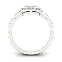 1 6-karatni dijamantni prsten od 10-karatnog bijelog zlata