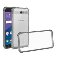 Samsung Galaxy J V Clear Slučaj odbojnika sa zaštitom jastuka u zraku u bistrim crnim za upotrebu sa Samsung Galaxy