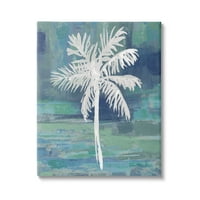 Stupell Industries lišće bijele palmine stabla Sažetak Zelene pozadine platna zidna umjetnost, 40, dizajn Kristen
