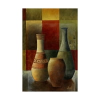 Zaštitni znak likovne umjetnosti vaze preko geometrije 2 ulje na platnu Pabla Estebana
