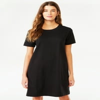 Besplatni montažni ženska mini majica haljina s kratkim rukavima, veličine xs-xxxl