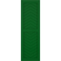 Ekena Millwork 12 W 59 H TRUE FIT PVC DVE PANE CHEVRON MODERNI STIL FIKSNI BILO TREBALE, Viridian Green