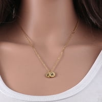 Personalizirana Okrugla zviježđa Početna ogrlica - Ugravirani zodijak simbol nakit - Božićni poklon za nju - lanac