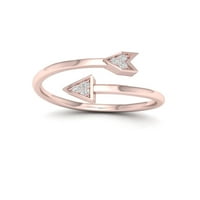 1 20CT TDW Diamond 10K Rose Gold Strelica modni prsten