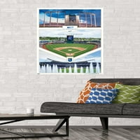 Kansas City Royals - Zidni plakat stadiona Kauffman, 22.375 34