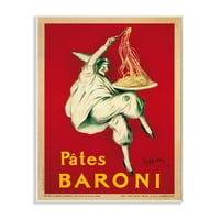 Stupell Home Decor Patejs Baroni Vintage Poster Poster Food Dizajn zidna ploča Marcello Dundović