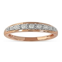 Imperial 10k ružičasto zlato 1 6CT TDW Dijamantni ženski godišnjica vjenčanja