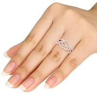 1 6-karatni dijamant od 10-karatnog ružičastog zlata s isprepletenim petljama modni prsten