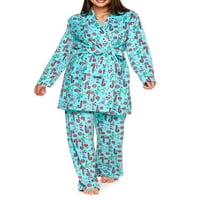 Sleep & Co. Women's & Women's Plus plišani ogrtač i pidžama gaći
