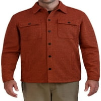 George muška košulja s pletenom flisom s džepovima u prsima, veličine S-3xl