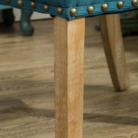 Roundhill namještaj mod urbani stil tkanine od čvrstog drva za nokte podstavljene papinjske stolice set od 2, tan
