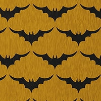 Jednostavno Daisy Bat kolonija jesen zlato Halloween Chenille Area tepih, 5 'krug