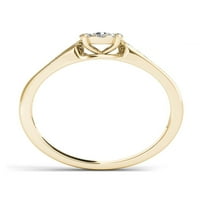 Carat T.W. Dijamantni klaster 10KT zaručnički prsten od žutog zlata
