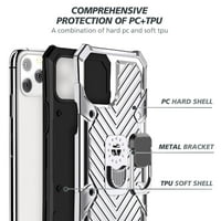 IPhone iPhone Pro Kickstand Anti-Shock i Anti Falling fuse u srebrom za upotrebu s Apple iPhone 12 iPhone Pro 3-Pack