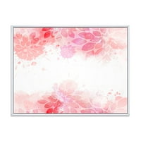 Sažetak prskanja ružičastih cvjetova u okviru slike uokvireni umjetnički tisak na platnu