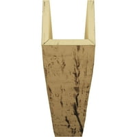 Ekena Millwork 12 W 8 H 8'l 3-strana Riverwood Endurathane Fau Wood Strop Grep, Premium Hickory