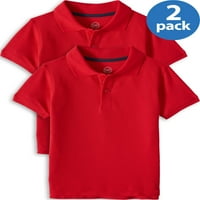 Wonder Nation Toddler Boys School Uniforma kratkih rukava Double Pique Polo Majica, vrijednost snopa