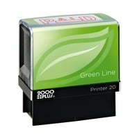 2000Plus® pečat poruke zelene linije, plaćeno, crveno