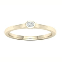 Imperial 1 10CT TDW Diamond 10k žuto zlato Pasijans obećanje prsten