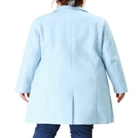 Jedinstveni prijedlozi, Ženski kaputi plus veličine, elegantni jednoredni kaput s rebrastim reverom