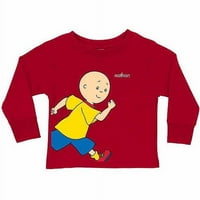 Personalizirani caillou trčanje dječaka crvene majice dugih rukava