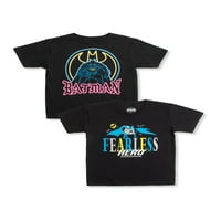 Stripovi Batman Boys Neon i Neustrašivi grafičke majice, 2-pack, veličine 4-18