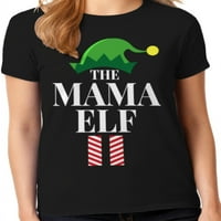 Grafička američka svečana božićna praznična mama Elf Ženska grafička majica