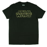 Star Wars Men's Gold Metallic Logo licencirana grafička grafička majica, X-velika