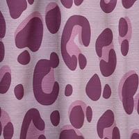 DesignArt 'Pink Leopard uzorak retro' Moderna ploča za zavjese u sredini stoljeća