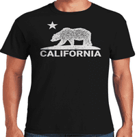Graphic America State of California Bear USA GOLDENT MENE MENSKA GRAFIČKA majica