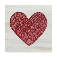 Zaštitni znak likovna umjetnost 'Rustikalno Valentinovo srce III' Platno umjetnost Kathleen Parr McKenna
