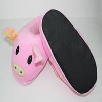 Slatke ružičaste svinjske papuče plišani pamuk mekana topla udobna unutarnja cipela za veliku djecu i žene s novim